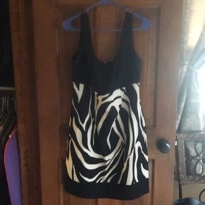 Zebra black and white dress